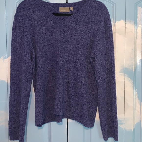 Croft & Barrow XL Super Soft Fuzzy Purple Sweater - Picture 5 of 6